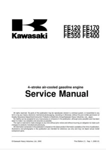 Kawasaki FE120-FE170-FE250-FE290-FE350-FE400-KAWASAKI-SERVICE-REPAIR-MANUAL - Picture 1 of 4