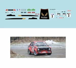 Décalcomanie pour miniature 1/43 FORD ESCORT MKII - Boucles de Spa 2010 - S.B... - Photo 1/1