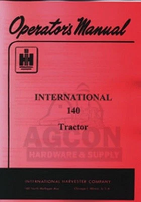 International Harvester Farmall 140 Tractor Owner Operators Manual IH