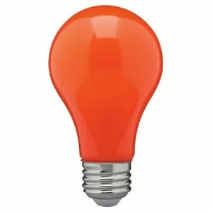 CERAMIC ORANGE LED Bulb A19 Medium E26 8W 60 Watt Equivalent Damp Location Rated - Picture 1 of 3