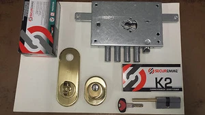 KIT SERRATURA PORTA BLINDATA ISEO CILINDRO EUROPEO 4 PERNI MOTTURA AMBIDESTRA - Foto 1 di 4