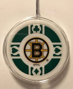 Boston Bruins Poker Chip Christmas Tree Ornament Holiday NHL Hockey - Picture 1 of 1
