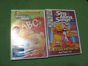 2 Disney DVDs-Sing Along Songs & Winnie the Pooh Learning Adventures ABC's. New - Picture 1 of 3