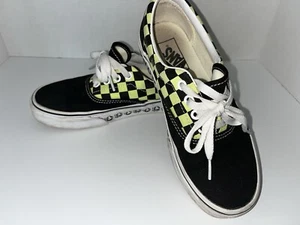 Vans Hombres Era BMX Cuadros Lona Zapatos de Skate Negro Afilado Verde Talla 45.5M 7W - Imagen 1 de 6