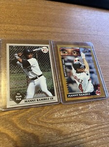 MANNY RAMIREZ 1991 Front Row RC #47 & 1995 Score GOLD RUSH #568 Cards (p)
