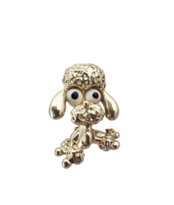 Vintage Gerry's Google Eye Gold Tone Poodle Pin/Brooch - Picture 1 of 3