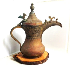 ANTIQUE MIDDLE-EASTERN COPPER COFFEE POT - Picture 1 of 19
