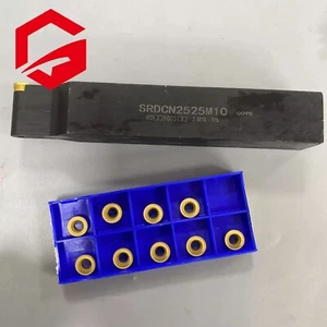 SRDCN2525M10 25mm External Lathe Turning Tool Holder +RCMT10T3 inserts R5 round - Picture 1 of 7