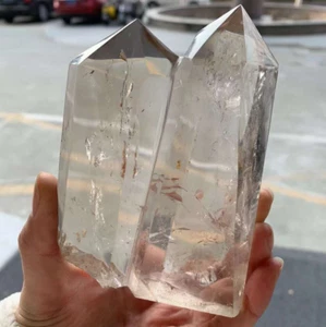 556g Natural Clear Quartz Obelisk Crystal Energy Tower Reiki Gem Decor - Picture 1 of 8