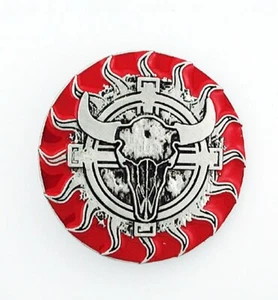 Marvel Comics Ghost Rider Cow Skull Logo Large Belt Buckle 2006 Mobtown UNUSED - Picture 1 of 1