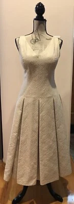 Vestido REDUX CHARLES CHANG-LIMA Champagne Beige/Dorado Tafetán Sin Mangas, Talla 8 Foto 1 de 4
