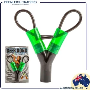 Double BEER BONG Chug 2 Beers In Seconds Brand new - Picture 1 of 8