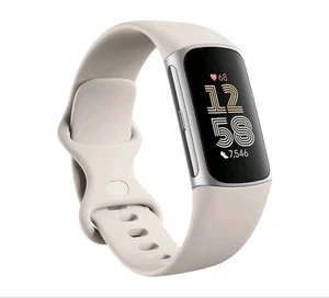 Fitbit Charge 6 Fitness Tracker with Google apps and GPS Porcelain/Silver - Picture 1 of 6