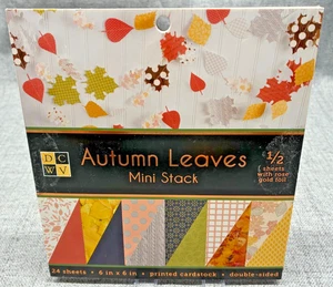 DCWV Halloween Autumn Leaves Paper Pad 6x6 Scrapbooking Assorted Cardstock NEW - Picture 1 of 3