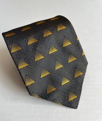 Sulka Men's Limited Edition Geometric Silk Neck Tie 58L 4W Made in France - Image 1 of 3