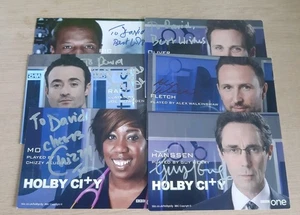 6 X Holby City BBC Hand Signed Cast Cards Dedicated & Undedicated Various Actors - Picture 1 of 5