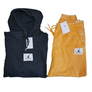 Air Jordan Men's Sweatsuit Size 2XL Statement Fleece Tracksuit Taxi Yellow NWT - Picture 1 of 13