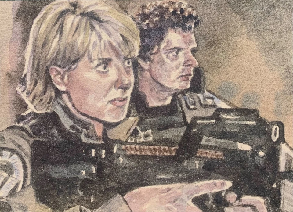 ACEO Samantha Carter Original Watercolor sketch card Stargate SG1 - Image 1 of 1