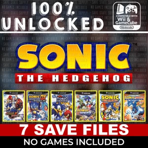 Sonic Mega Collection Riders Heroes Gems Save GameCube Memory Card Unlocked - Picture 1 of 3
