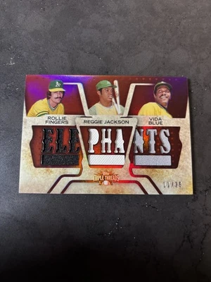 2009 Topps Triple Threads Jackson Blue Fingers #TTRC-46 Relic 11/36 Game-Used - Image 1 of 2