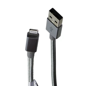 PureGear Braided USB-A to Lighting 8-Pin 10FT Charge Cable - Space Gray - Picture 1 of 1