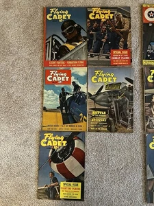 1943-1944 Flying Cadet Aviation Magazine Lot Of 8 - Bild 1 von 11