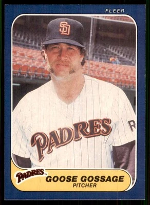 1986 Fleer #322 Rich Goose Gossage San Diego Padres - Image 1 of 2