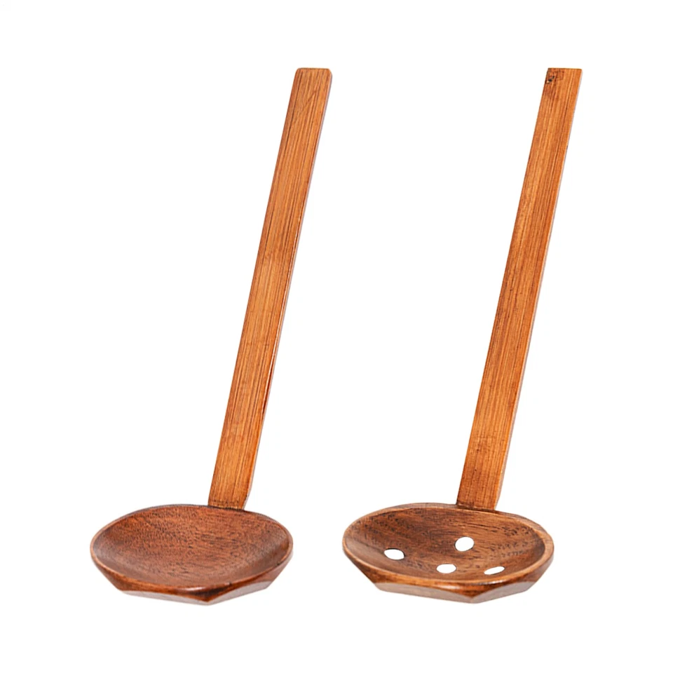 Ложки рамен для супа азиатская японская посуда с длинной ручкой деревянные столовые приборы  - Изображение 1 из 4