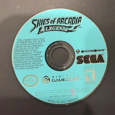 Skies of Arcadia Legends (Nintendo GameCube, 2003) Disc Only, Tested, Working - Image 1 of 4