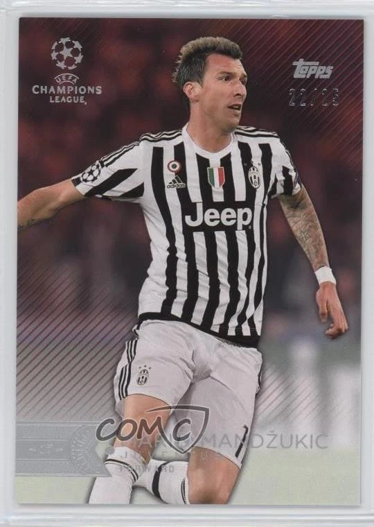 2015-16 Topps UCL Showcase Red /25 Mario Mandzukic #85 - Image 1 of 2