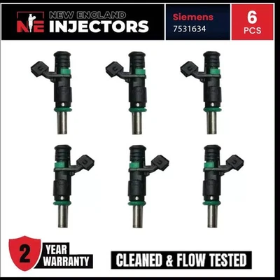 Reman Siemens 7531634 Fuel Injector Set (6) 2007-2008 BMW 328xi 3.0L i6 - Image 1 of 4