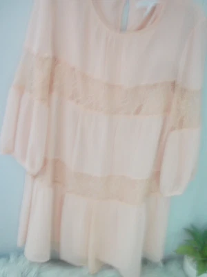 BCBG Generation Ladie's Light Pink Fairy Polyester and Lace Dress Size M Church - Image 1 of 3