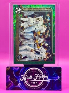 2025 Topps Series 2 - Athletics Team Card #594 - Green Glitter /99 - Picture 1 of 2