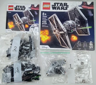 Lego 75300 Imperial Tie Fighter Star Wars w/ 3 Minifigures Retired Disney 432pcs - Image 1 of 2