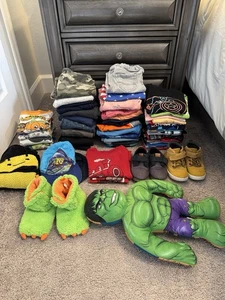 Over 60 Pieces Of Clothing For Toddler Boy Size 4T In Various Brands And Colors - Picture 1 of 19