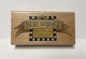 Stampington & Co Debbie Mumm Beste Wünsche montiert Gummistempel D6156 - Bild 1 von 4