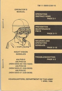 Historical book for Night Vision Goggles, AN/PVS-5, 5A, 5B, 5C, Operator - Picture 1 of 1