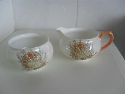 Antique Carlton China Pearlware Stoke On Trent Sugar & Cream Set From Torphins • 15.12£