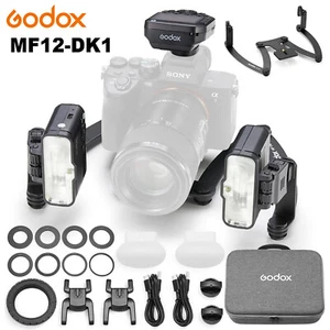 Godox MF12-DK1 Dental TTL Macro Flash Light Speedlite Dual Heads + MF-DB Bracket - Picture 1 of 6