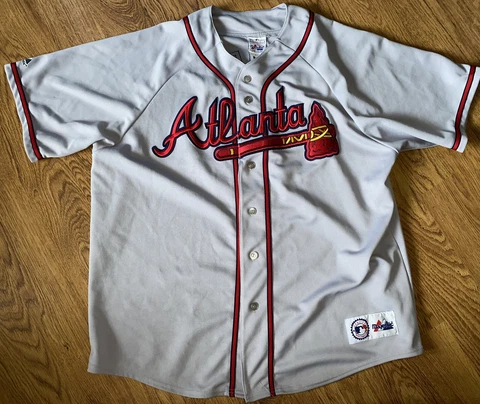 Majestic Authentic Atlanta Braves #10 Chipper Jones Baseball Jersey XXL Cover
