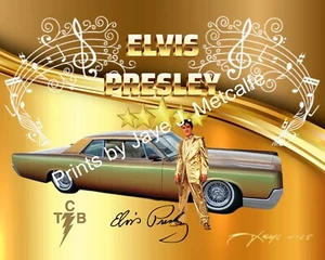 Elvis Presley Limited Edition 8" x 10" GOLD Prints. Vom Künstler signiert. - Bild 1 von 2