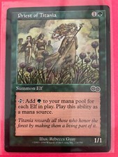 MTG Priest of Titania Urza's Saga Magic The Gathering EX/NM