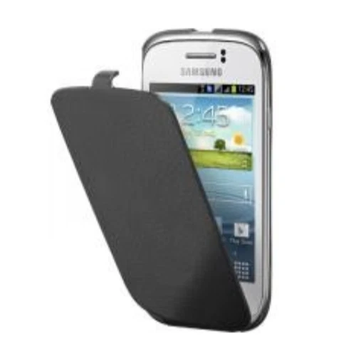 Anymode Étui Flip Certifié Pour Samsung Galaxy Young GT-S6310 Noir - Photo 1/1