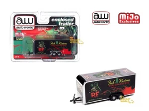 Remolque cerrado Autoworld 1:64 Rat Fink negro rojo fundido a presión CP7894 - Imagen 1 de 1