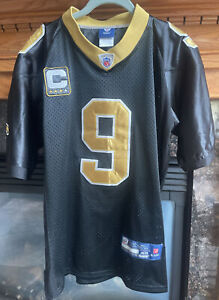 New Orleans Saints Drew Brees #9 On Field Reebok NFL Jersey Patches Size 48 Sewn