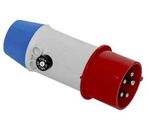 CEE-Adapter mit CEE-Stecker 5-polig 32A 400V auf Schutzkontakt-Kupplung - Bild 1 von 1