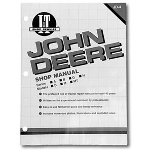 SHOP MANUAL Fits John Deere A B D G H M MT Tractor - Picture 1 of 10
