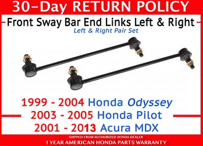 NEW GENUINE HONDA ODYSSEY PILOT MDX FRONT SWAY STABILIZER BAR END LINK SET - Image 1 of 4