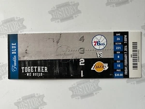 2014 Los Angeles Lakers Philadelphia 76ers Ticket 2/7/14 Steve Nash 40th B-Day - Picture 1 of 1