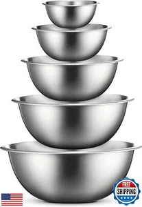 Stainless Steel Mixing Bowl Set, Nesting Bowls for Kitchen Baking, Cooking, P - Picture 1 of 5